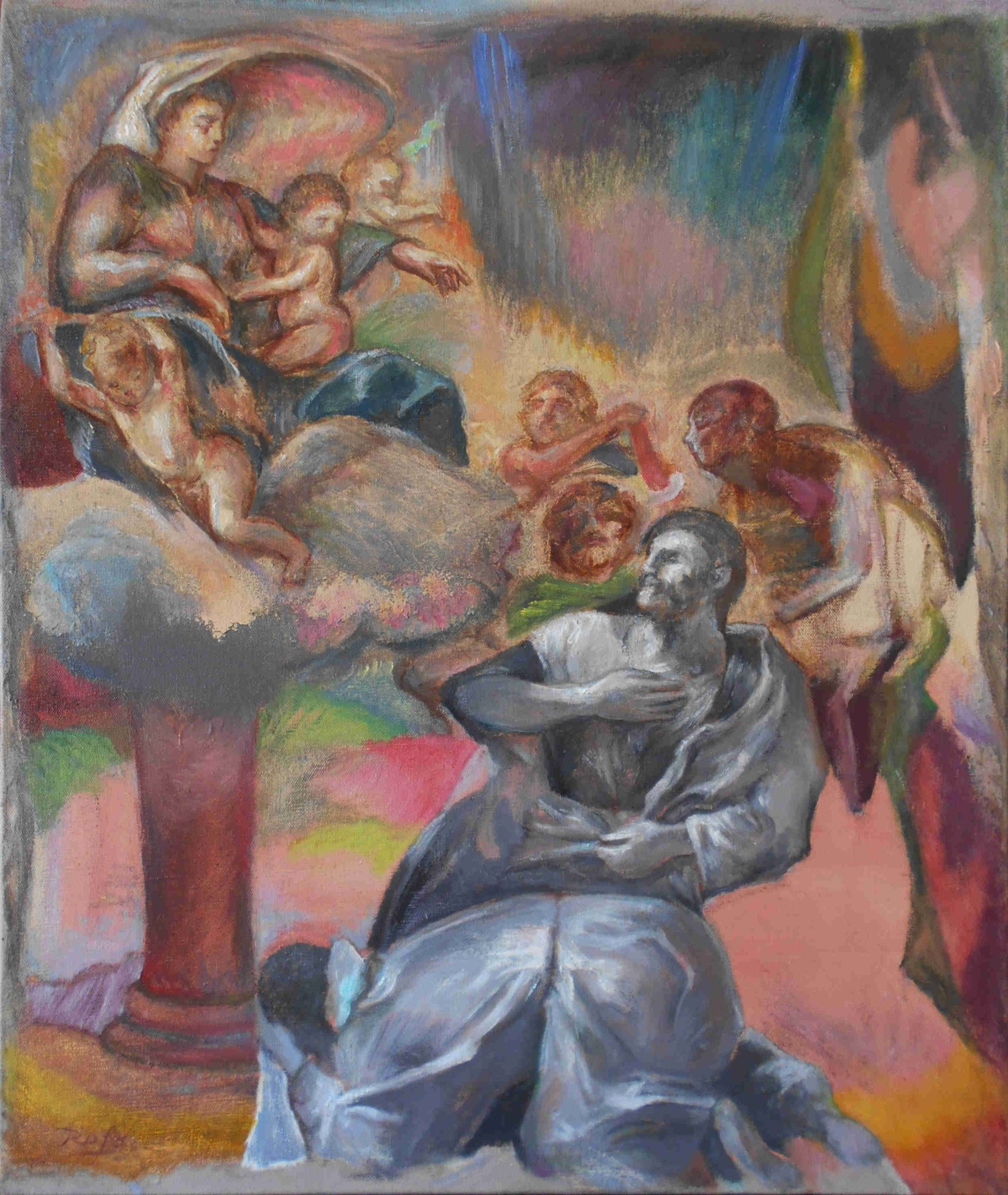 Our Lady of The Pillar (after Poussin)