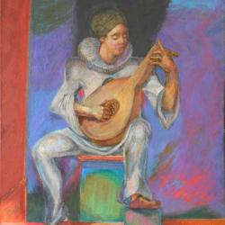 Pierrot Playing The Lute 