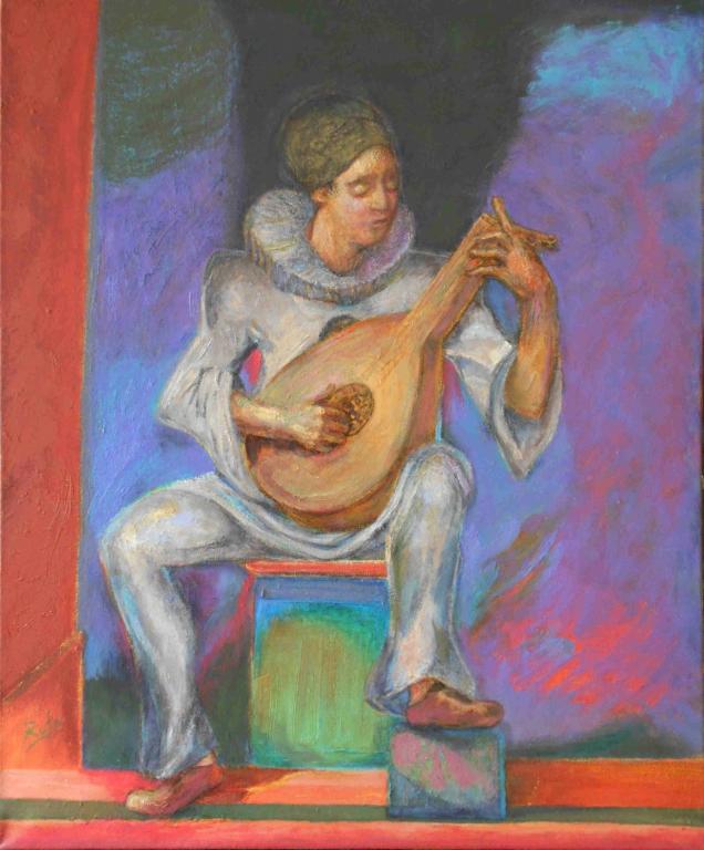 Pierrot Playing The Lute 