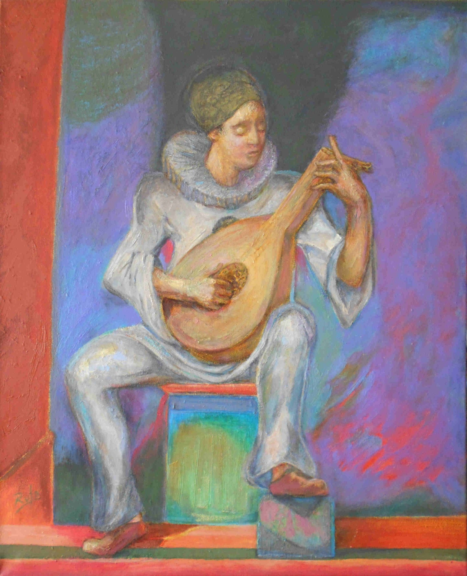 Pierrot Playing The Lute