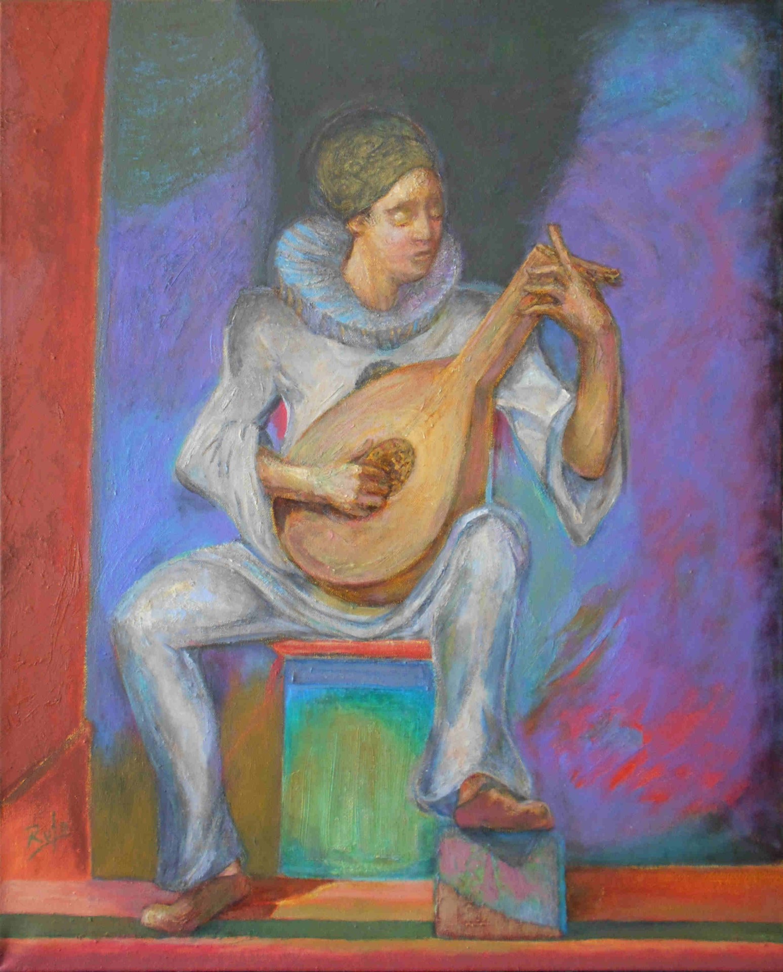 Pierrot Playing The Lute